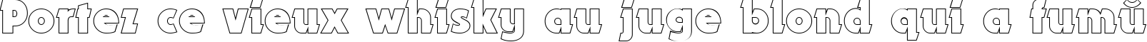 Пример написания шрифтом DynarOutline Bold текста на французском