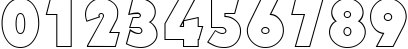 Пример написания цифр шрифтом DynarOutline Bold