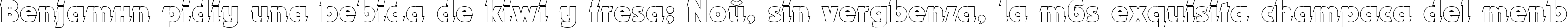Пример написания шрифтом DynarOutline Bold текста на испанском