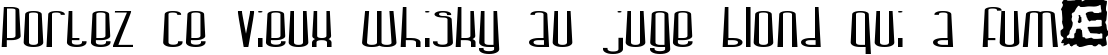 Пример написания шрифтом Dystorque BRK текста на французском