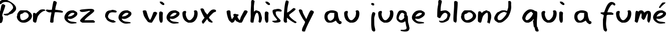 Пример написания шрифтом Eager Naturalist текста на французском