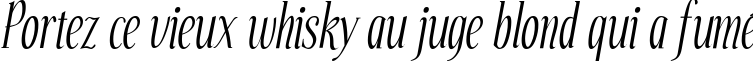 Пример написания шрифтом Echelon Italic текста на французском
