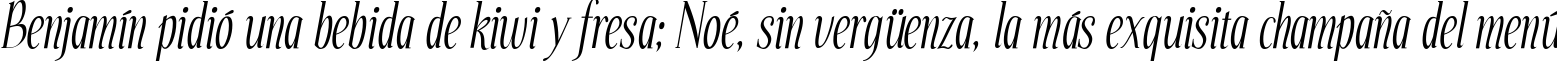 Пример написания шрифтом Echelon Italic текста на испанском