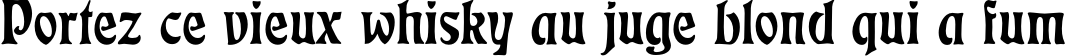 Пример написания шрифтом EckmAnn TYGRA текста на французском