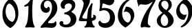 Пример написания цифр шрифтом EckmAnn TYGRA