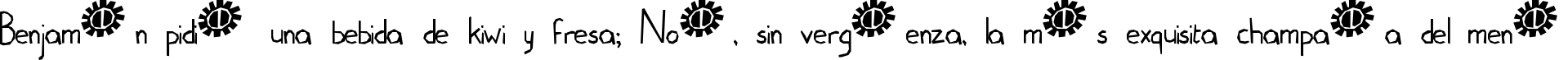 Пример написания шрифтом edcom текста на испанском