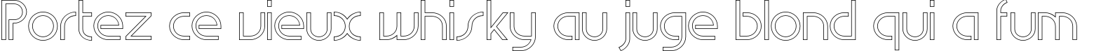 Пример написания шрифтом EdgeLineOutline текста на французском