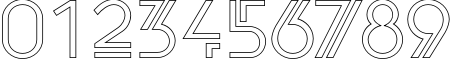 Пример написания цифр шрифтом EdgeLineOutline