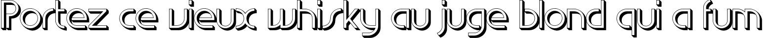 Пример написания шрифтом EdgeLineShadow текста на французском