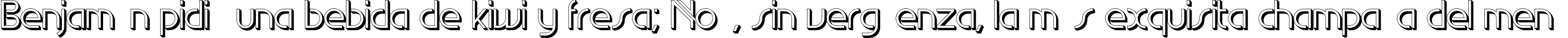 Пример написания шрифтом EdgeLineShadow текста на испанском