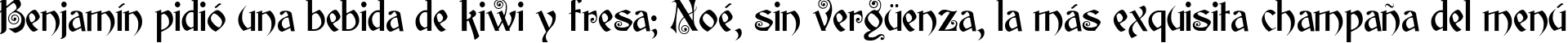 Пример написания шрифтом Edisson текста на испанском