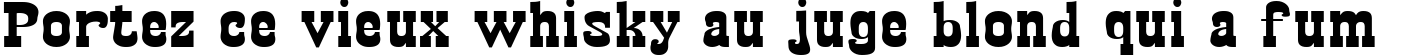 Пример написания шрифтом Egipet Bold текста на французском