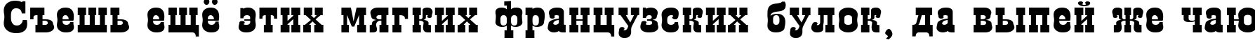 Пример написания шрифтом Egipet Bold текста на русском