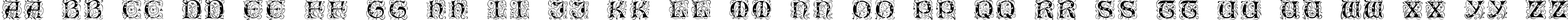 Пример написания английского алфавита шрифтом Eileen Caps Black