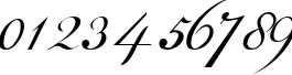 Пример написания цифр шрифтом Ekaterina Velikaya One