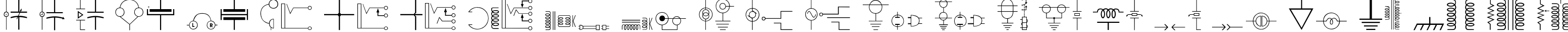 Пример написания английского алфавита шрифтом Electronics