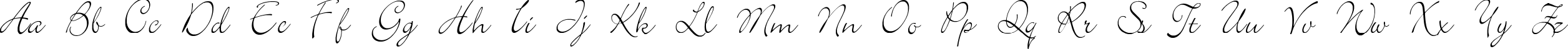 Пример написания английского алфавита шрифтом Elegant
