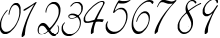 Пример написания цифр шрифтом Elegant