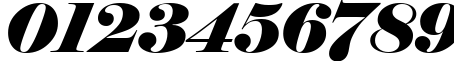 Пример написания цифр шрифтом Elephant Italic
