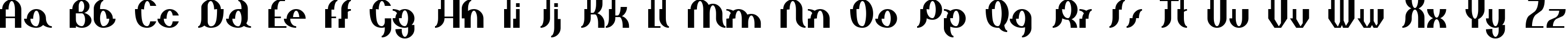 Пример написания английского алфавита шрифтом Elephant man