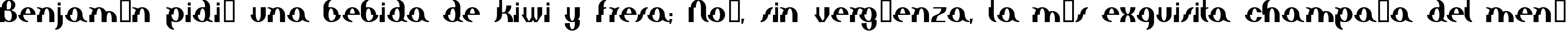 Пример написания шрифтом Elephant man текста на испанском