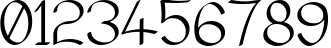 Пример написания цифр шрифтом Elfar Normal G98