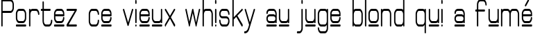 Пример написания шрифтом Elgethy Upper Bold Condensed текста на французском