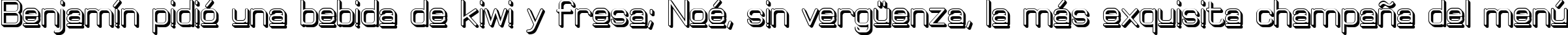 Пример написания шрифтом Elgethy Upper Bold текста на испанском