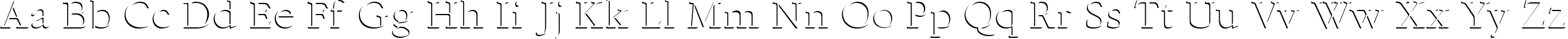 Пример написания английского алфавита шрифтом Emboss-Normal