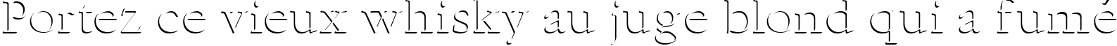 Пример написания шрифтом Emboss-Normal текста на французском