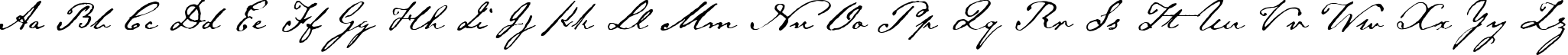 Пример написания английского алфавита шрифтом EmilyAustin