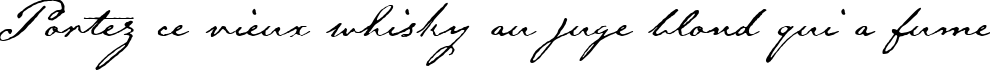 Пример написания шрифтом EmilyAustin текста на французском
