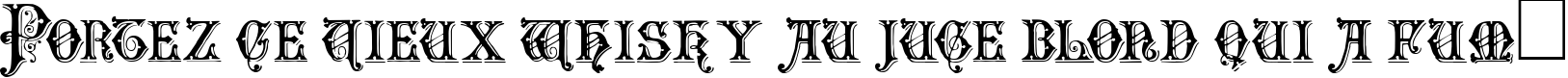 Пример написания шрифтом EmporiumCapitals текста на французском