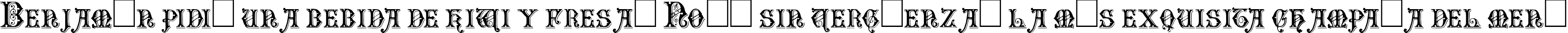 Пример написания шрифтом EmporiumCapitals текста на испанском