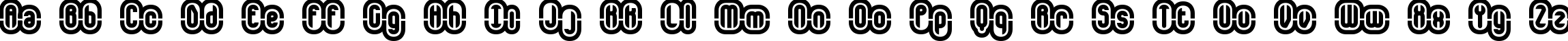 Пример написания английского алфавита шрифтом Encapsulate BRK