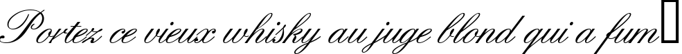 Пример написания шрифтом English Script текста на французском