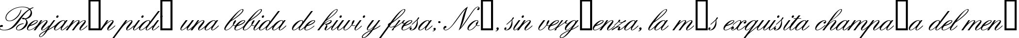 Пример написания шрифтом English Script текста на испанском
