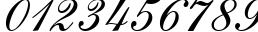 Пример написания цифр шрифтом English 111 Adagio BT