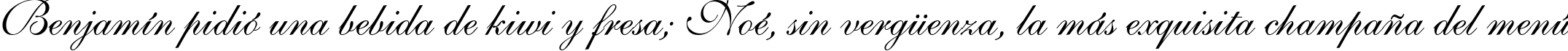 Пример написания шрифтом English 111 Presto BT текста на испанском