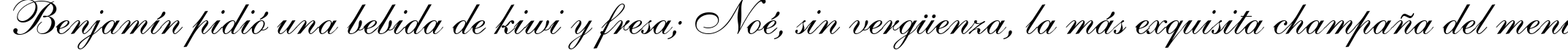 Пример написания шрифтом English 111 Vivace BT текста на испанском