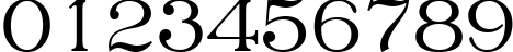 Пример написания цифр шрифтом Engravers' Roman BT