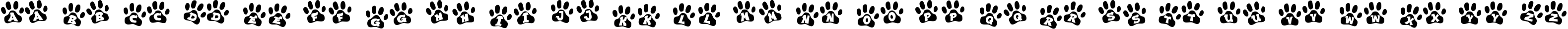 Пример написания английского алфавита шрифтом Ennobled Pet