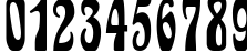 Пример написания цифр шрифтом Epoque