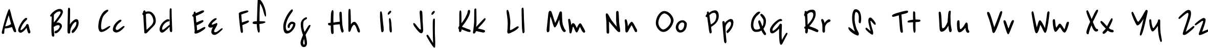Пример написания английского алфавита шрифтом EpsilonC