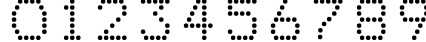 Пример написания цифр шрифтом Epson2