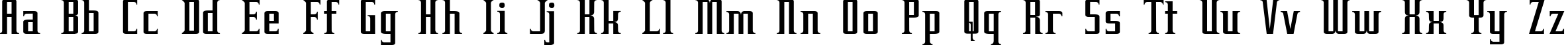 Пример написания английского алфавита шрифтом Equine