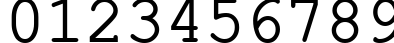 Пример написания цифр шрифтом ER Kurier 1251