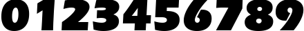 Пример написания цифр шрифтом Eras Ultra BT