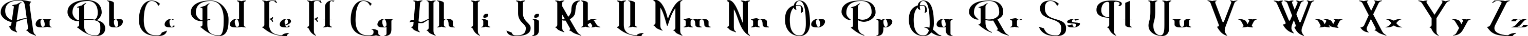 Пример написания английского алфавита шрифтом Erasmus