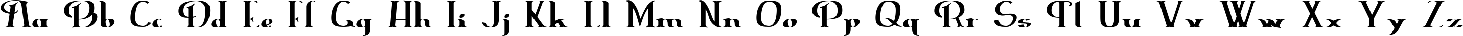 Пример написания английского алфавита шрифтом ErasmusInline
